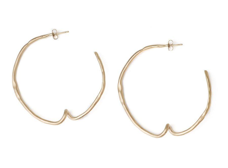 Large Gold hoops with twist detail
