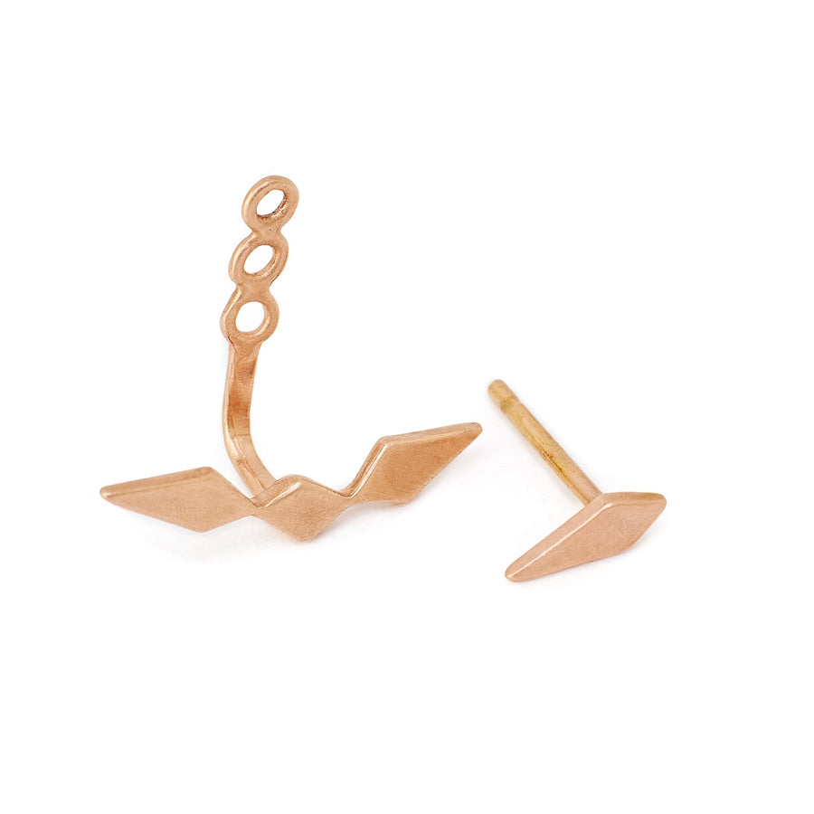 Inez Ear-Jacket Earrings Gold