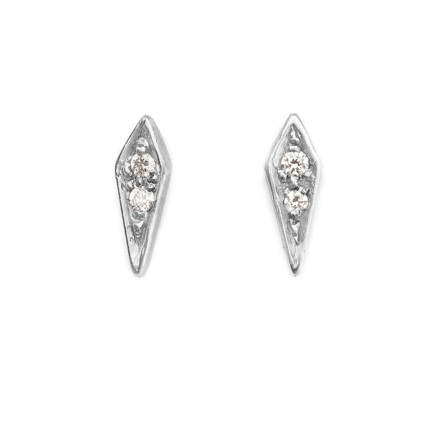 baby inez diamond studs 14kt white gold pave diamond tiny delicate diamond stud earrings