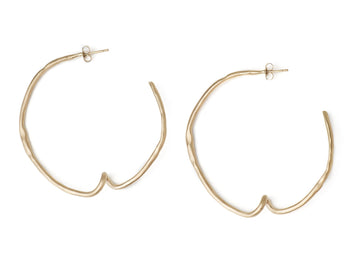 Large Gold hoops with twist detail