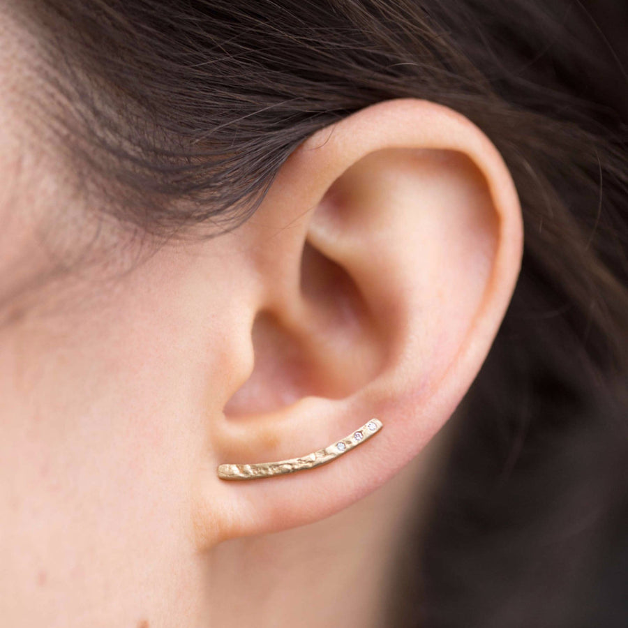 Collette Ear Climber with Diamonds