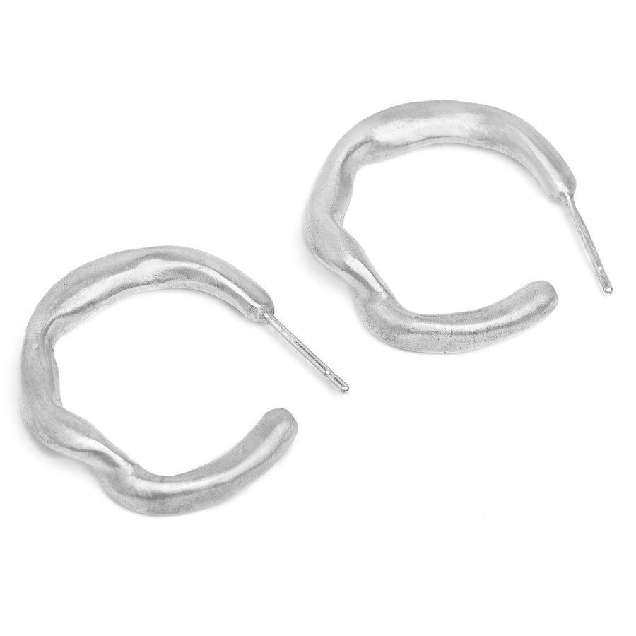 thick small silver hoop earrings everyday hoops in silver or gold