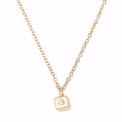 Camille one bead necklace with diamond