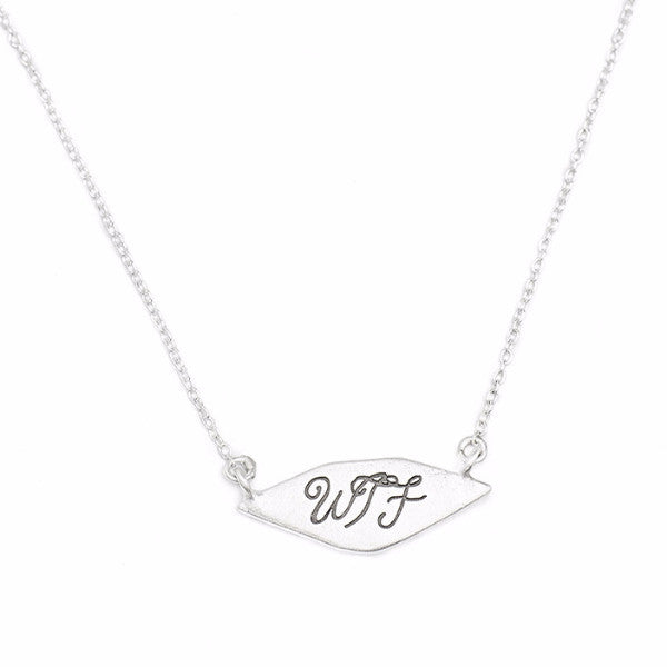 Signet Necklace 'WTF'