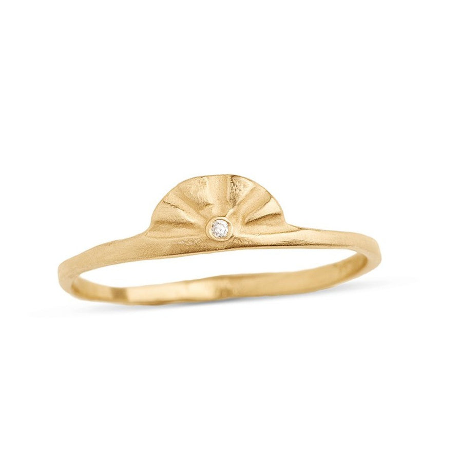 Sunshine 14kt gold ring with diamond 
