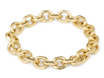 14kt Gold Chain Ring. 