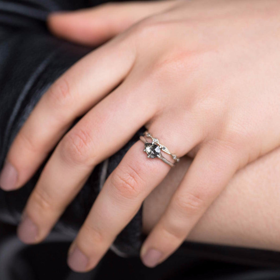 Sloan Grey Pear Diamond Ring