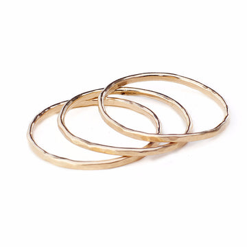 Hammered Gold Stacking Ring
