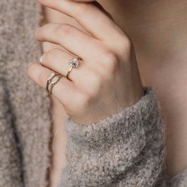 Sloan Ring Herkimer Diamond Silver
