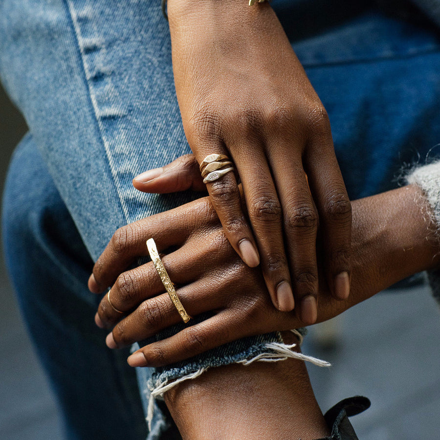 Diamond Pave Signet Ring