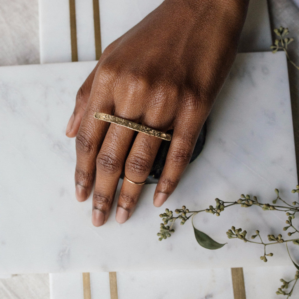 Collette Double Finger Ring – Vanessa Lianne