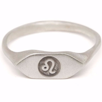 zodiac signet ring Leo horoscope sign ring 