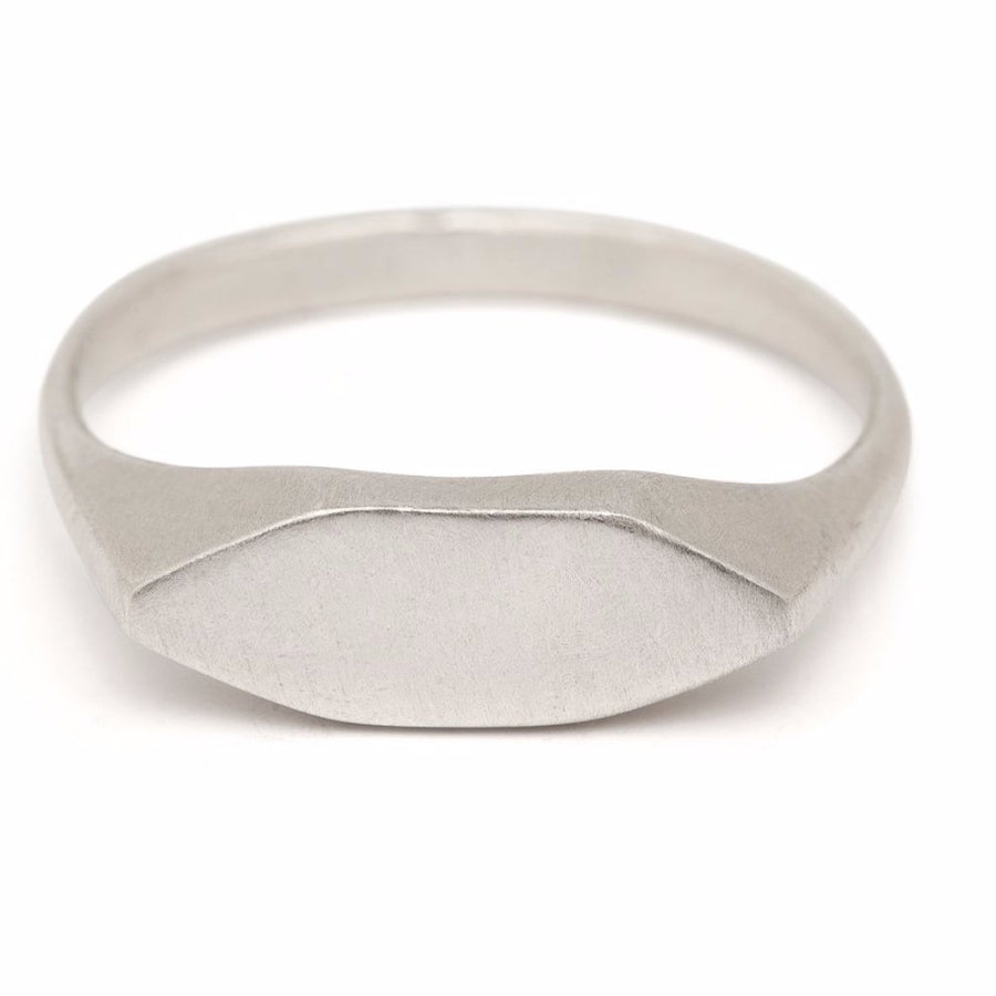 Large Silver signet ring, Unisex Signet ring 