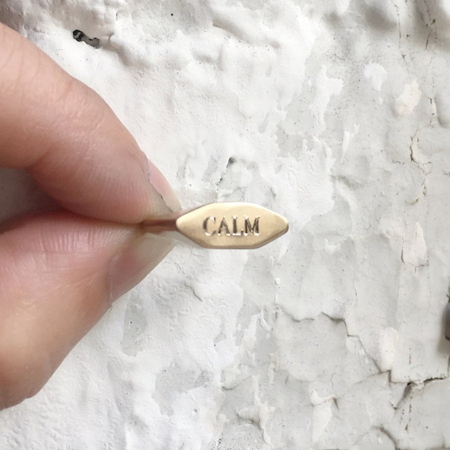 Medium Gold Signet Ring