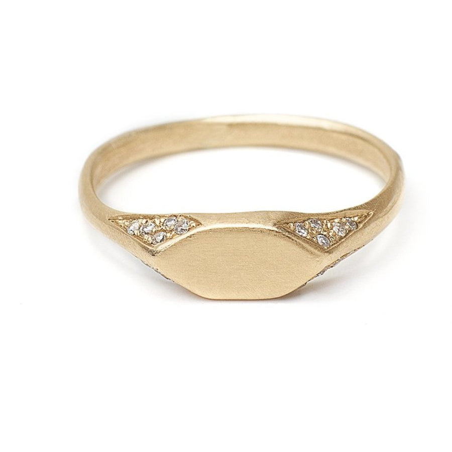 Pave Diamond Signet Ring